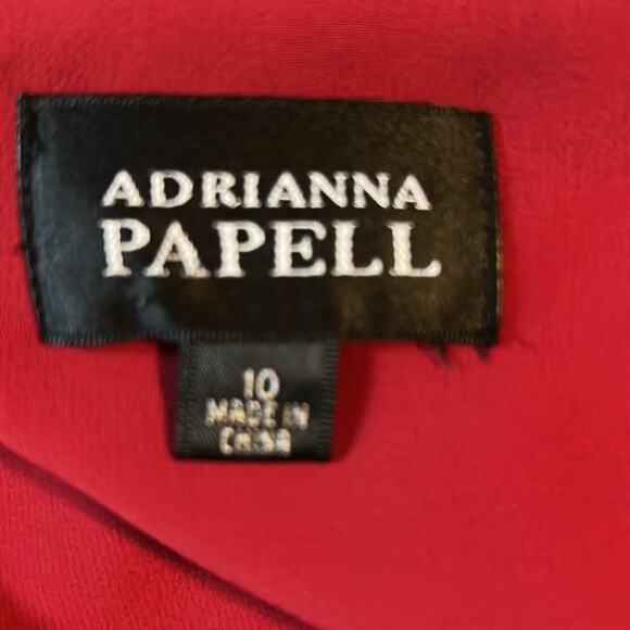 NWT Adrianna Papell Scarlet Mid-length Dress-NEW Size 10 - Picture 9 of 11
